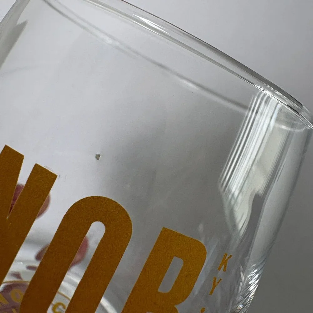 Knob Creek Kentucky Bourbon Whiskey Rocks Glass‎ Set of 2 Gold Lettering